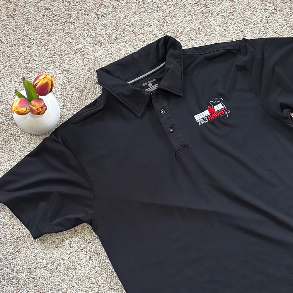 Ironman 70.3 Hawaii Black Polo Shirt